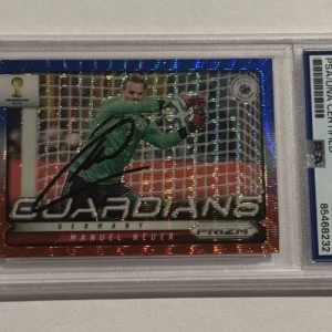 MANUEL NEUER SIGNED AUTO 2014 Panini Prizm World Cup Guardians RWB Wave PSA