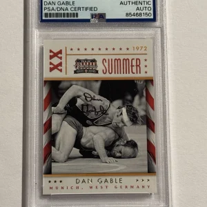 Dan Gable Signed Auto 2012 Americana Heroes and Legends #9 Wrestling Legend PSA