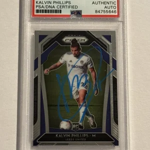 2020-21 Panini Prizm Premier League Kalvin Phillips Rookie RC Signed Auto PSA