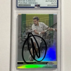 2024 Topps Chrome Tennis #1 Novak Djokovic Signed Refractor Card PSA/DNA AUTO