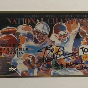 PHILLIP FULMER SIGNED NCAA NATIONAL CHAMPIONSHIP GAME TICKET JAN 4, 1999 PSA COA