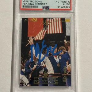 Mike Eruzione #69 signed autograph auto 1996 Upper Deck Olympic Moments Card PSA