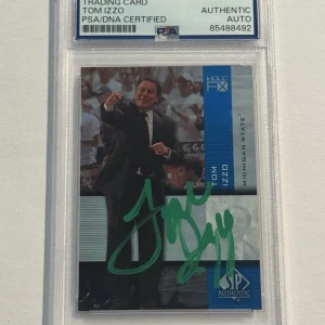 Tom Izzo SIGNED AUTO 2010 SP Authentic Holo FX #42 RC ROOKIE MICHIGAN STATE PSA