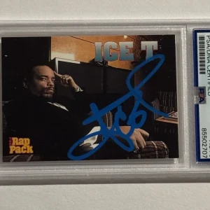 1991 Premier Rap Pack Ice T SIGNED AUTO #50 VERY RARE RAPPER ACTOR PSA