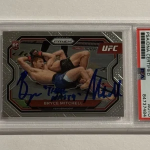 2021 Panini Prizm UFC Bryce Mitchell Rookie Card Base RC #144 Signed Auto PSA
