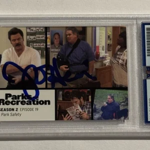 JIM O’HEIR SIGNED AUTO 2013 Press Pass Parks and Recreation Park Safety #25 PSA