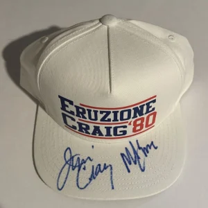Mike Eruzione & Jim Craig Signed Miracle on Ice Olympics 1980 Snapback Hat COA