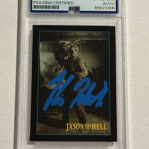 KANE HODDER SIGNED AUTO TRADING CARD 1993 JASON GOES TO HELL VOORHEES PSA