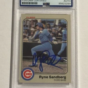 Ryne Sandberg Signed Autograph 1983 Fleer #507 (RC) Rookie PSA DNA