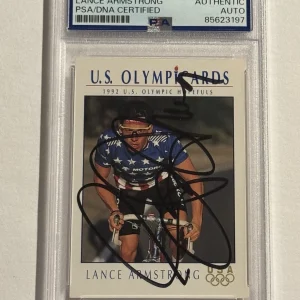 Lance Armstrong Signed Auto Autographed 1992 Impel US Olympic Rookie Card RC PSA
