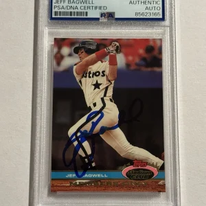 1991 Stadium Club Members Only Jeff Bagwell Signed Rookie RC Auto Low Pop PSA