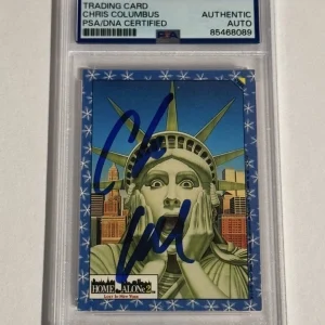 CHRIS COLUMBUS SIGNED AUTO 1992 Topps Home Alone 2 Card Sticker Director PSA