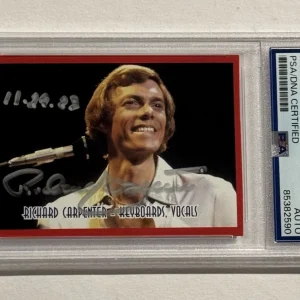 RICHARD CARPENTER SIGNED THE CARPENTERS ROOKIE RC CARD PSA/DNA AUTHENTIC AUTO