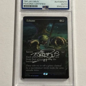 TIM JACOBUS SIGNED AUTO Exhume (Borderless) Commander: Duskmourn Foil PSA
