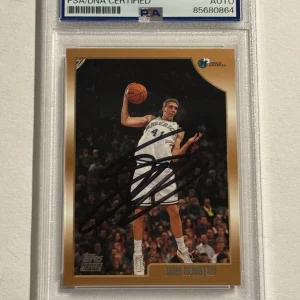 Dirk Nowitzki 1998-99 Topps Autograph Signed Dallas Mavericks PSA Rookie Mavs