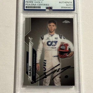 2020 Topps Chrome F1 #11 Pierre Gasly Signed Rookie Card AUTO RC PSA