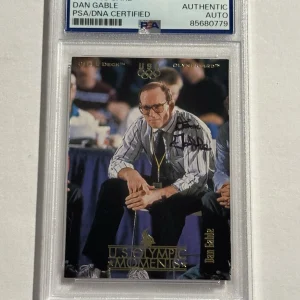 Dan Gable SIGNED AUTO RC 1996 Upper Deck USA Olympicards USA #61 PSA