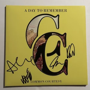 A DAY TO REMEMBER FULL BAND SIGNED VINYL ALBUM RECORD AUTOGRAPHED ROCK BAND COA