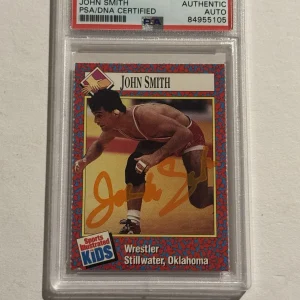 John Smith Signed Auto ROOKIE 1991 Sports Illustrated For Kids SI Wrestling PSA