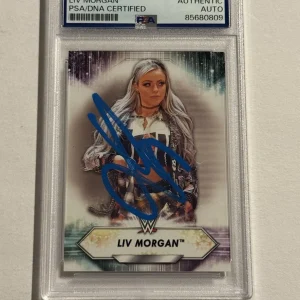 LIV MORGAN SIGNED AUTOGRAPHED AUTO SLABBED DIVA WWE 2021 TOPPS CARD PSA DNA