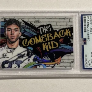 PIERRE GASLY SIGNED AUTO RC ROOKIE 2020 TOPPS CHROME F1 TRACK TAGS #TT-8 PSA