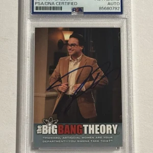 JOHNNY GALECKI SIGNED AUTO RC 2012 Cryptozoic The Big Bang Theory #25 PSA
