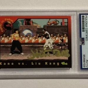 JOHN TOBIAS SIGNED AUTO 1994 CLASSIC MORTAL COMBAT TRADING CARD CREATOR PSA