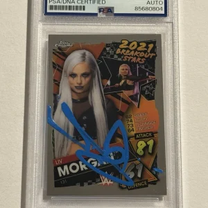 2021 Topps Chrome WWE Slam Attax - Liv Morgan Signed Auto #131 PSA