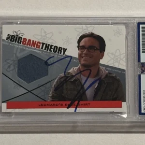 JOHNNY GALECKI SIGNED AUTO RC 2012 Cryptozoic Big Bang Theory Leonard Relic PSA