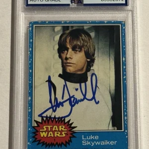 Mark Hamill 1977 Topps Star Wars #1 Luke Skywalker Signed Auto Gem Mint 10 PSA
