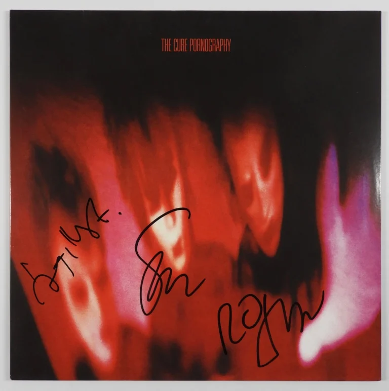 The Cure JSA Robert Smith Simon Gallup Signed Autograph Album Record Pornography
