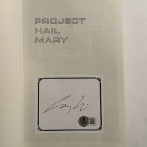 ANDY WEIR SIGNED PROJECT HAIL MARY BOOK 1st Edition AUTOGRAPHED RARE BAS COA