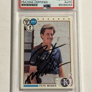 PETE WEBER 1990 KINGPINS BOWLING RC SIGNED AUTOGRAPHED CARD PSA/DNA CERTIFIED