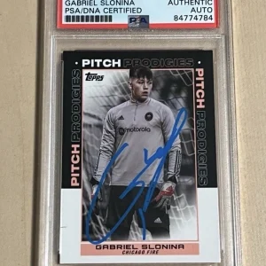2021 Topps MLS Soccer Gabriel Slonina SIGNED AUTO RC Pitch Prodigies #185 PSA