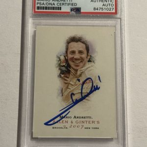 Mario Andretti Signed Autographed 2007 Allen & Ginter Card Indy Car PSA/DNA RARE