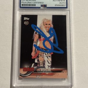2018 Topps WWE Then Now Forever Liv Morgan SIGNED AUTO Rookie RC #147 PSA/DNA