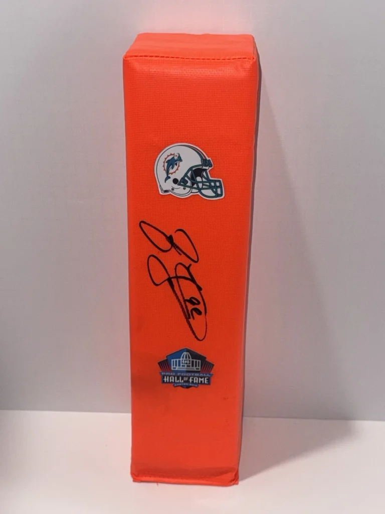 JASON TAYLOR SIGNED TOUCHDOWN PYLON MIAMI DOLPHINS HOF FOOTBALL