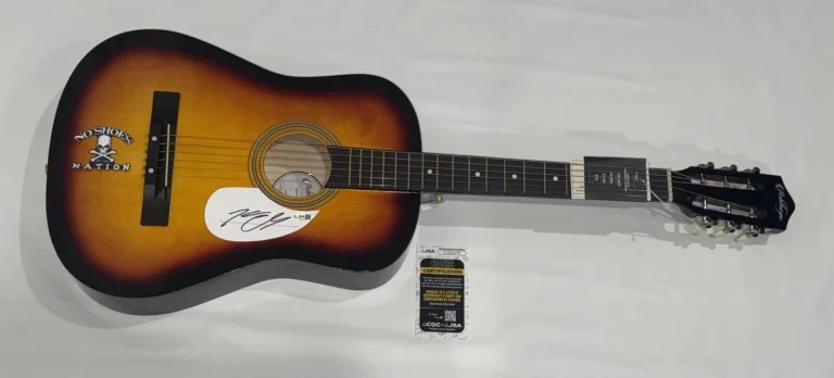 KENNY CHESNEY SIGNED CUSTOM SUNBURST ACOUSTIC GUITAR NO SHOES NATION JSA COA