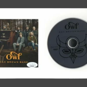 ZAC BROWN SIGNED AUTOGRAPH THE OWL FRAMED CD DISPLAY - BAND, READY TO HANG! JSA