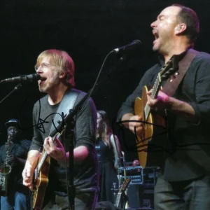 TREY ANASTASIO & DAVE MATTHEWS SIGNED AUTOGRAPH 8x10 PHOTO - VERY RARE W/ JSA