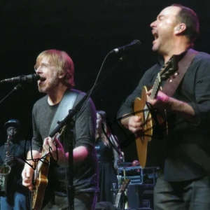 TREY ANASTASIO & DAVE MATTHEWS SIGNED AUTOGRAPH 8x10 PHOTO - PHISH, BAND W/ JSA