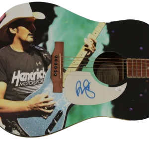 BRAD PAISLEY SIGNED AUTOGRAPH CUSTOM GIBSON EPIPHONE ACOUSTIC GUITAR 1/1 JSA COA