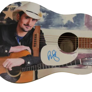 BRAD PAISLEY SIGNED AUTOGRAPH CUSTOM 1/1 GIBSON EPIPHONE ACOUSTIC GUITAR JSA COA
