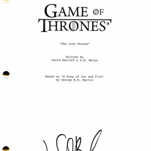 DAVID BENIOFF SIGNED AUTOGRAPH GAME OF THRONES THE IRON THRONE FINALE SCRIPT