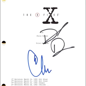 David Duchovny & Chris Carter Signed Autograph The X-Files Pilot Script JSA COA