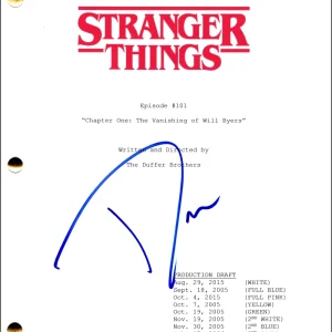 David Harbour Signed Autograph Stranger Things Pilot Script Screenplay - Beckett