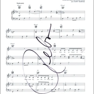 Reba McEntire Signed Autograph Keep On Loving You Sheet Music - Country Queen