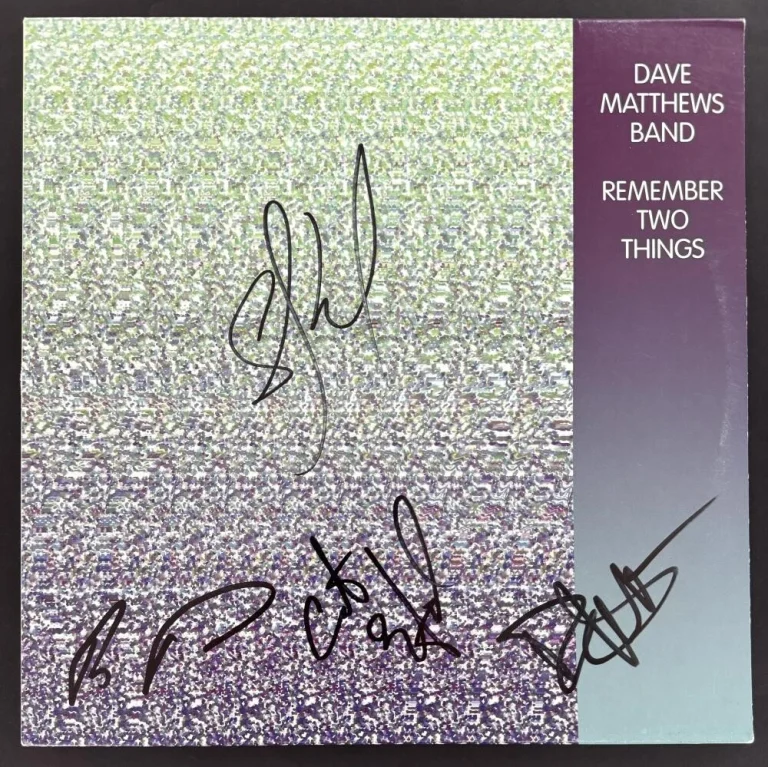 Dave Matthews Band Signed Autograph Record - Dave Boyd Carter Stefan Beckett COA