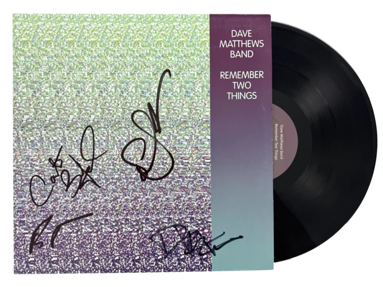 Dave Matthews Band x4 Signed Autograph Remember Album Vinyl Record Beckett COA