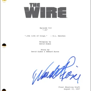 Wendell Pierce Signed Autograph The Wire Finale Script Screenplay  Bunk Moreland